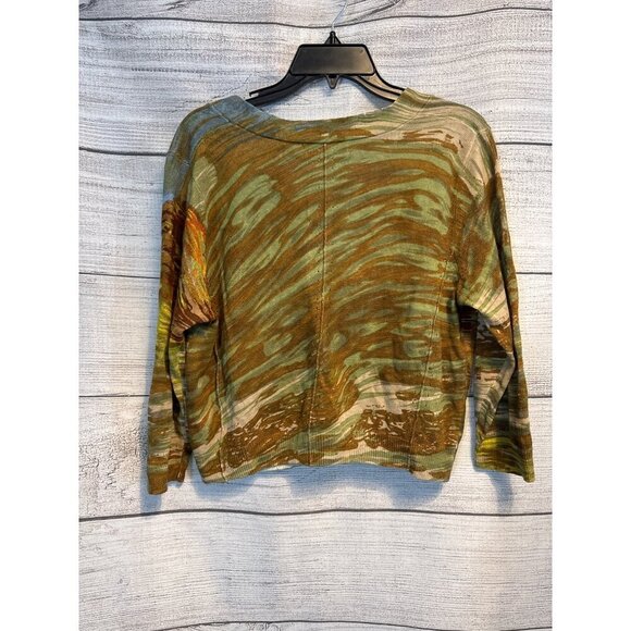 NWT Charlie & Robin Anthropolgie Multicolor Abstract Patterned Cardigan Sweater - Picture 3 of 3